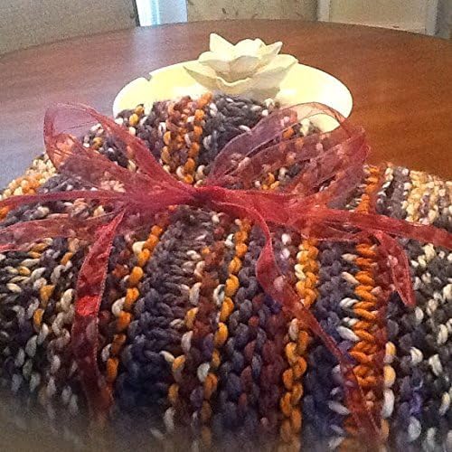 Hand knit chunky "Siesta" wool/acrylic blend blanket