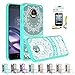 Moto Z Force Clear Case With HD Screen Protector, AnoKe Colors Dream Catcher Mandala Flower Acrylic Ultra Slim Fit Hard Cover TPU Bumper Hybrid For Motorola Moto Z Force Droid Edition TM CH Mint