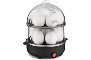 Bella Rapid Electric Egg Cooker and Omelet Maker With Auto Shut Off - Easy to Peel, Poached, Scrambled, Soft, Medium and Hard