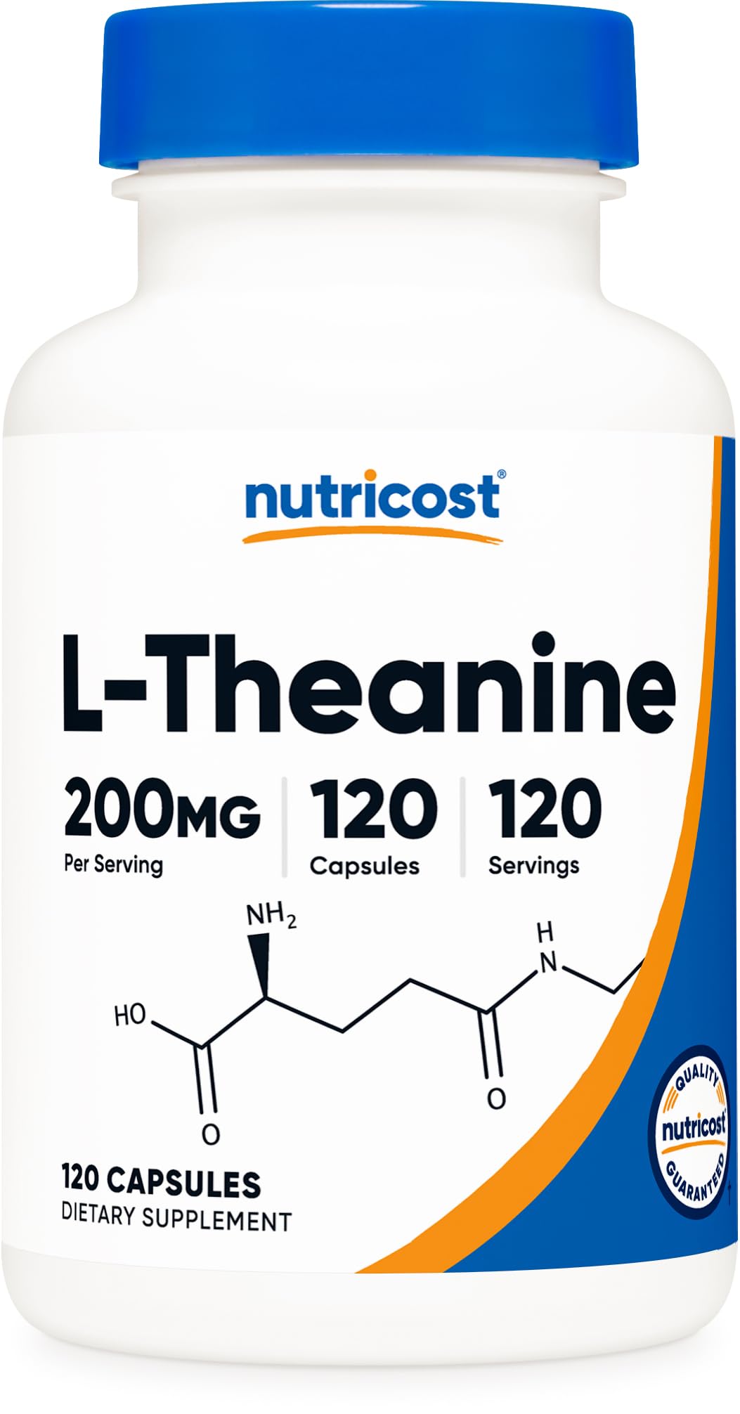Nutricost L-Theanine 200mg, 120 Capsules, Double Strength - Non-GMO, Gluten Free
