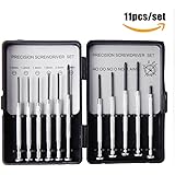 Delight eShop 11pcs Jewelers Precision Screwdriver Set, for Eyeglasses Watches Electronics and Other Precision Devices