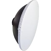 Ruittos 2Packs 22 inch / 55cm Beauty Dish Diffuser Sock, Transparent Soft White Diffuser Screen Cover for Flash Speedlight, Strobe Light, Monolight Reflector, Fits Portrait, Fashion Photography