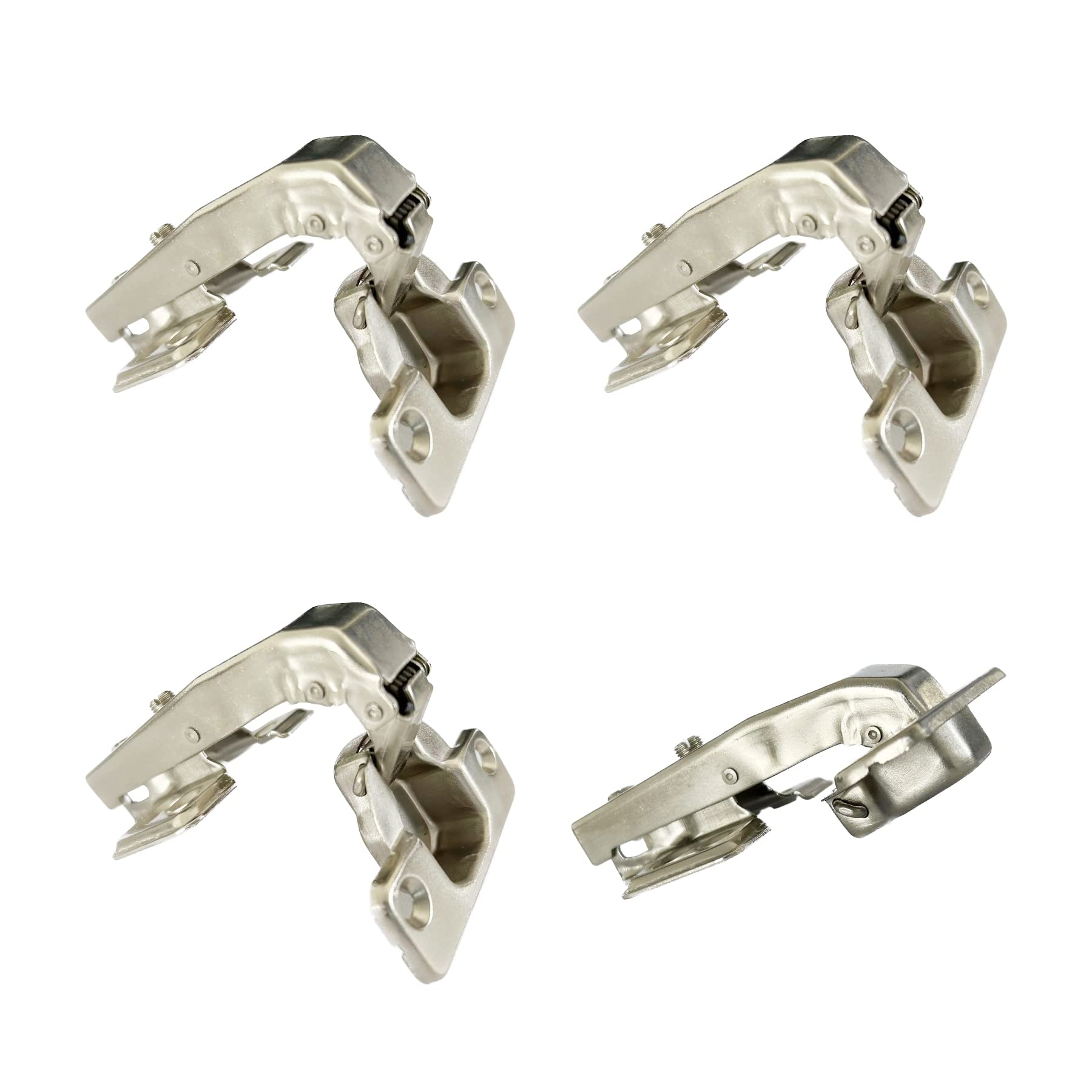 Photo 1 of LIKERAINY 95Deg Inset Blind Corner Hinge 35mm with Hydraulic Damper for Cabinet Door Soft Closing Stollen Hinges for Cupboard Wardrobe Doors Pack of 4