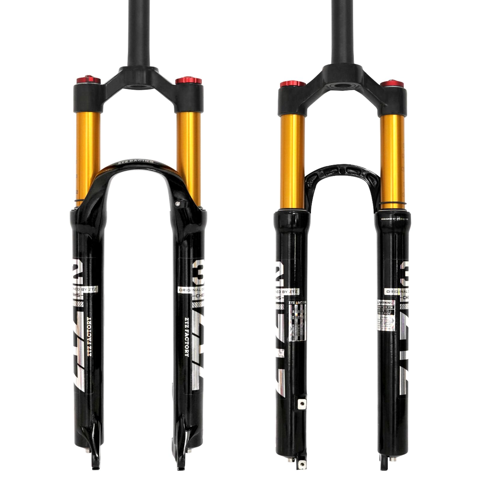 B Bolany Horquilla MTB Horquilla de suspensión para bicicleta de montaña, 26/27,5/29 pulgadas Horquilla de suspensión para bicicleta de montaña de aire Suspensión Horquilla de gas MTB 3.937 in de recorrido recto/tubo cónico Horquilla delantera para bicicl