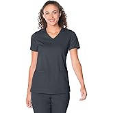 Urbane Ultimate Rounded V-Neck Scrub Top for Women 9063 Graphite M