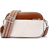 Vantamo Premium Quilted Crossbody Bags for Women with Anti-Pickpocket Clip, Vegan Leather Handbags, Travel Purses for Women