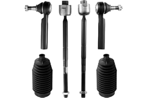 BDFHYK 6pcs Front Inner & Outer Tie Rod Ends Kit w/Tie Rod Boot Compatible with Cadillac 07-14 Escalade,Compatible with Chevy 07-13 Tahoe Silverado, Sierra 1500 Yukon Replacement for EV800084 ES800223