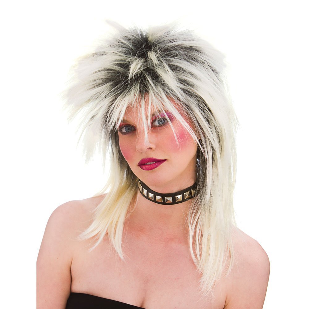 Adult 80's Rocker Fancy Dress Wig