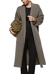 Womens Long Sleeve Maxi Cardigan Open Front