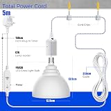 Barrina Grow Light Bulb with Timing 25W Full Spectrum 120 LEDs 4H 9H 14H Timer view 6