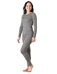 LAPASA Womens 100% Merino Wool Base Layer Set