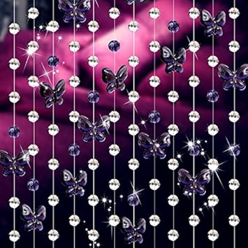 Buy Generic Acrylic Crystal Butterfly Beads Curtains Diy Window