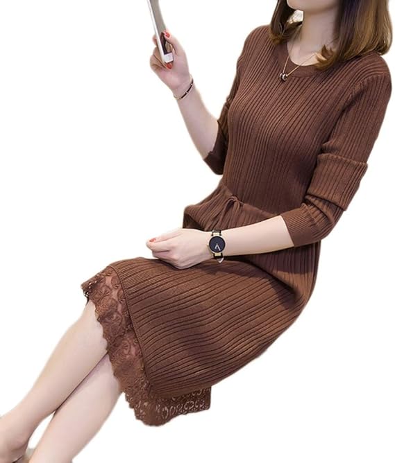 Amazon Co Jp ニット ワンピース レディース 秋冬 タイト ニットワンピース ミモレ丈 厚手 長袖 ニット プリーツワンピース S オフィス 大人 カジュアル きれいめ ニットワンピース グレー マキシワンピース ロングワンピース 服 ファッション小物