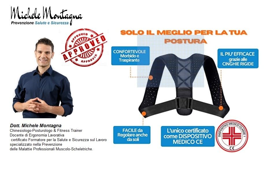 athlitis Posture Corrector for Men and Women, CE Medical Dispatch, Adjustable Breathable Shoulder and Back, Support for Straight Back and Straightening Shoulders, + Elastic Band and E-Book