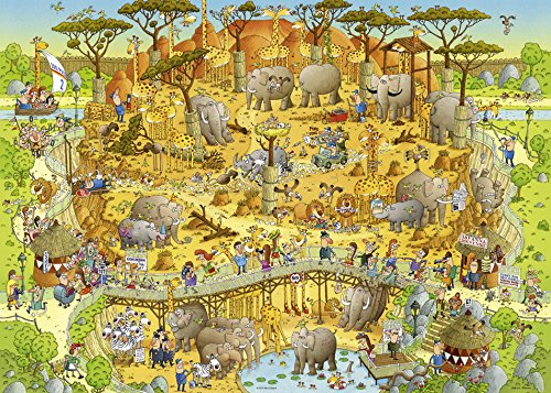 Heye African Habitat 1000 Piece Marino Degano Funky Zoo Jigsaw Puzzle