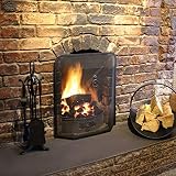 Unibos Fireplace Guard Spark Guard Fire Screen Single Panel Black view 1