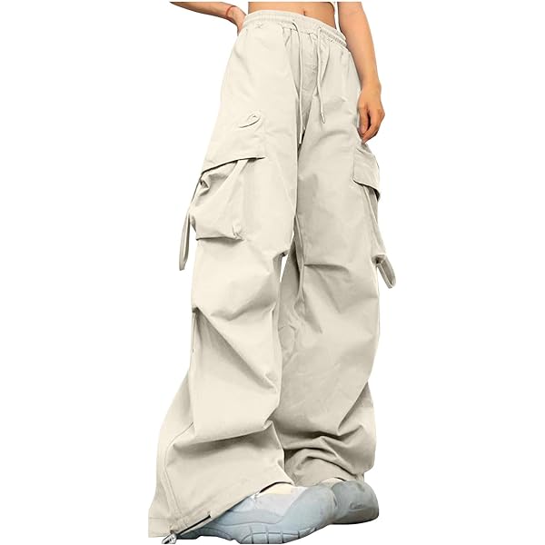 あ*様 archive wide baggy parachute cargo d Amazon.com: Womens Baggy Parachute Cargo Pants High Waist