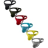 Hanhepee Men's G-String Thongs Sexy Stretch T-back Low Rise Hipster Underwear