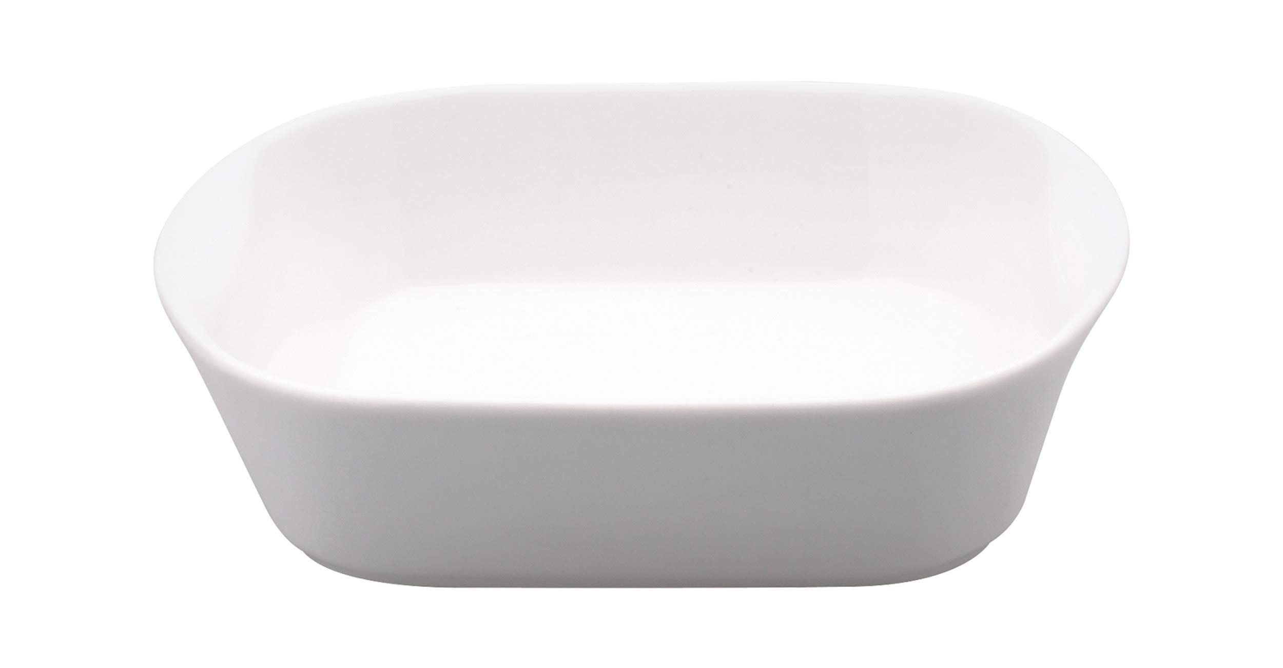 KitchenCraft Medium Oven-Safe Ceramic Serving Dish, 21 x 19 cm (8.5" x 7.5") - White