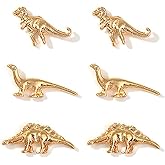 coadipress 3 Pairs Dinosaur Stud Earrings Set for Women Chic Gold Silver Plated Metal Animal T-Rex Dinosaur Charm Post Studs Wedding Engagement Jewelry