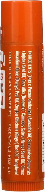 Dr Bronner's Organic Orange Ginger Lip Balm 4g Single Pack Moisturizing view 2
