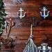 4 PCS Cast Iron Nautical Anchor Coat Hooks Wall Mounted Hat Hook Coat Towel Display Hanger