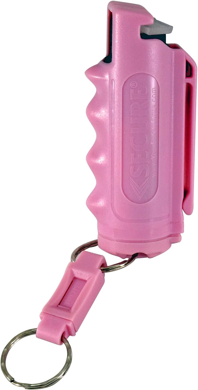 4-in-1 Pepper Spray Keychain with Tactical Belt Clip for Self Defense - Maximum Strength Police Grade Formula - 10% OC, 1% CS, 1% CN, Marking Dye