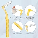 RAYITO 50pcs Interdental Brushes 1-1.2mm Yellow Non-Slip Handle Angled Head view 3