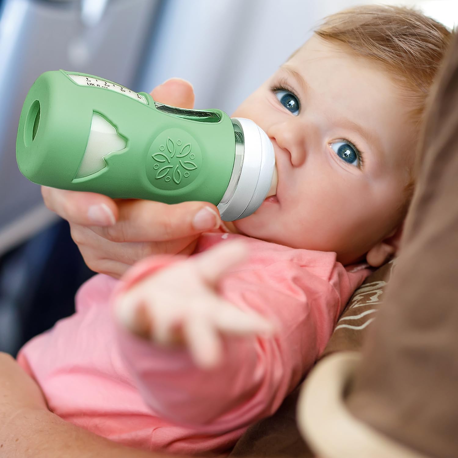 3 Pack Silicone Sleeve for Philips Avent Glass Bottle - Shatter Proof Natural Silicone Bottle Sleeve for Anti Colic Baby Bottles 8 oz & 4 oz - Anti Flow Sleeve for Infant Bottles