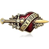 LYTOPTOP Antique Belt Buckles for Men Women│Western Texas Sword Heart Christmas Halloween Belt Buckle Gift