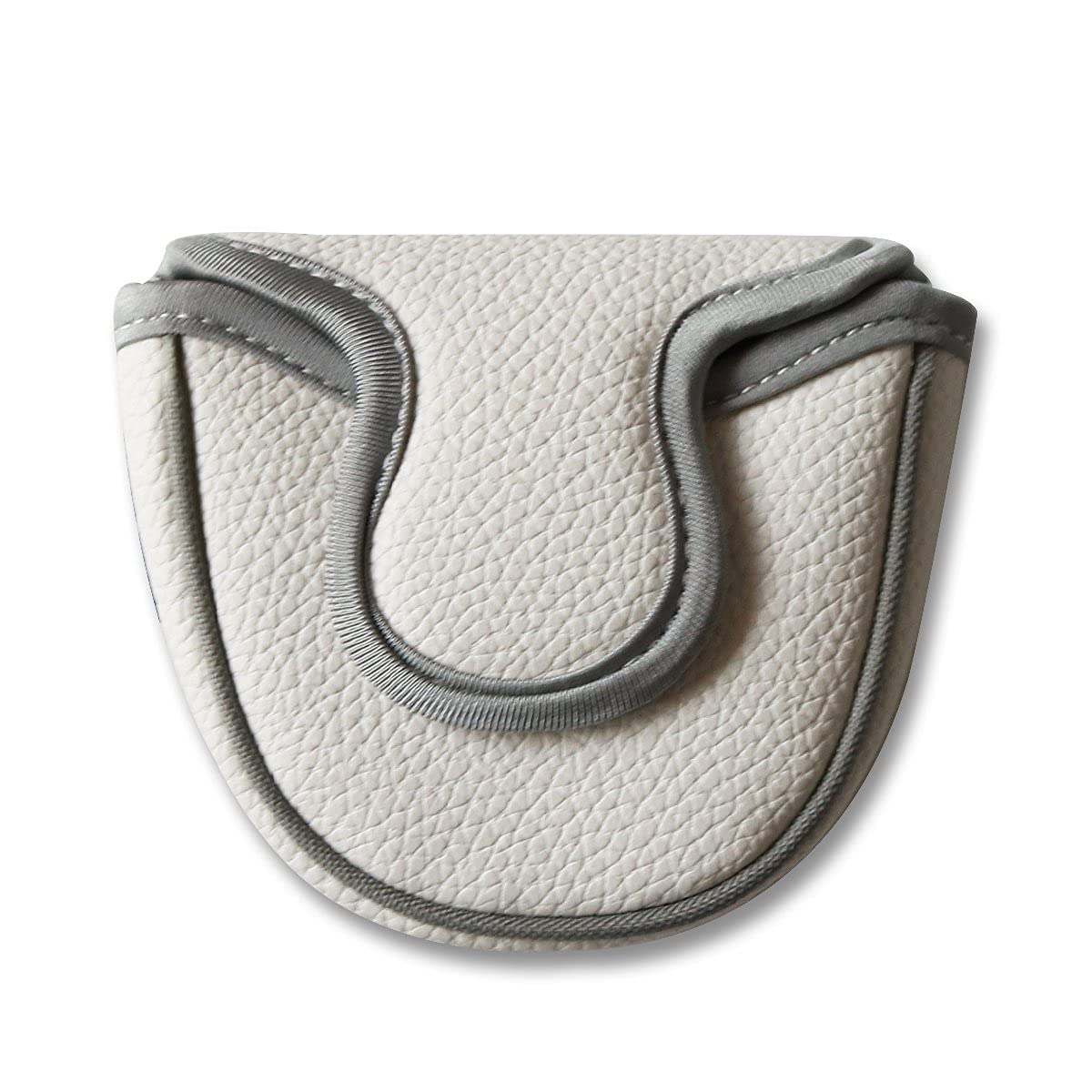 Photo 1 of Big Teeth Golf Mallet Putter Cover Headcover Club Protector Magnetic Closure Don't FIT Iron Material Putter for Scotty Cameron Taylormade Odyssey 2 Ball Club (White)