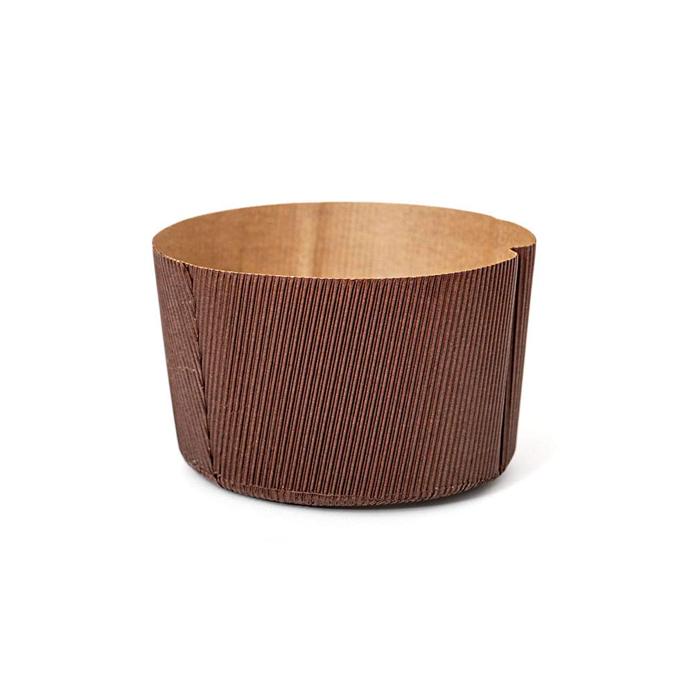 Decora 320162 Canasta Baking Wrapper Made of Oven Safe Paper, Cellulose, Brown, ø 13 x h 9.5 cm