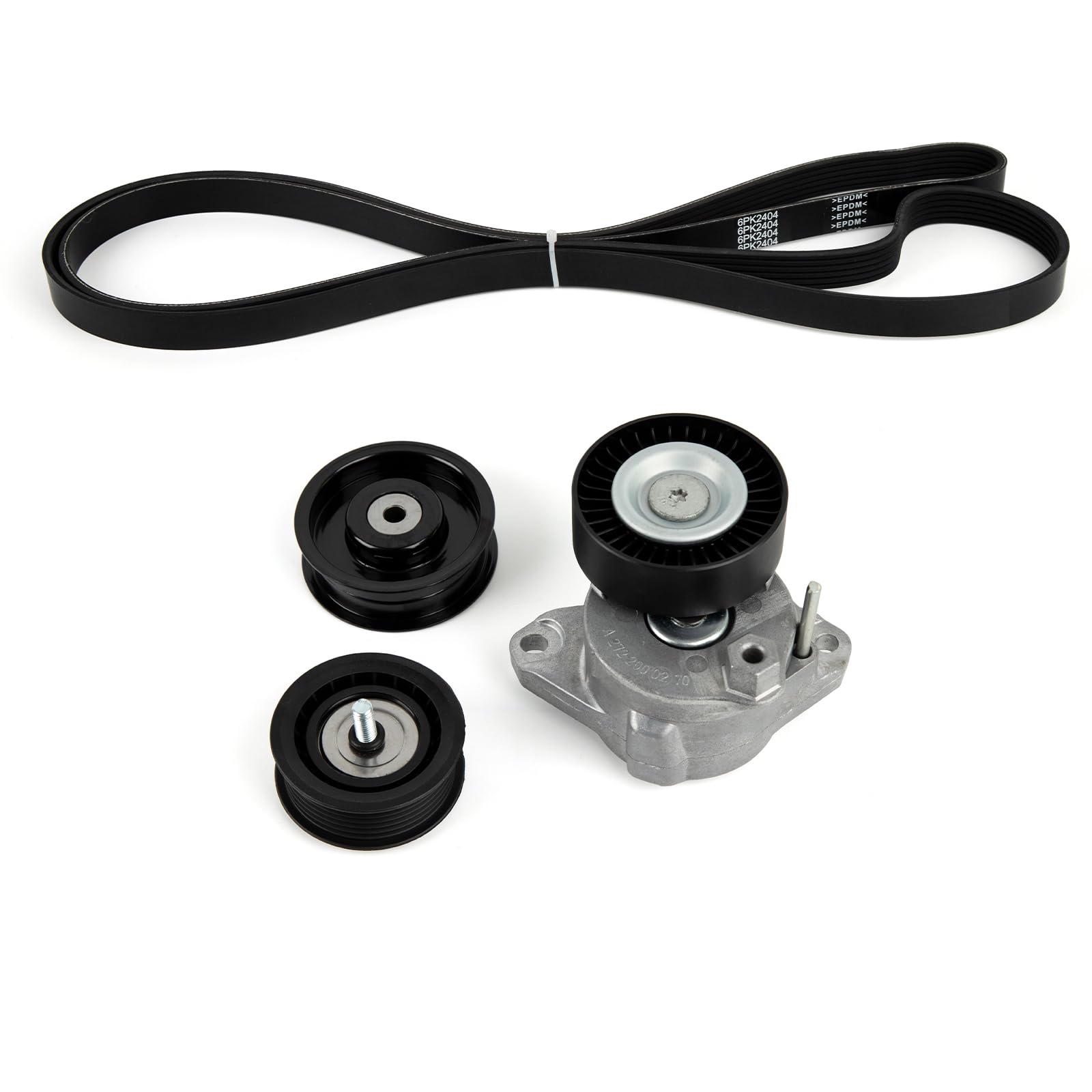 Photo 1 of Tykick Idler Pulley and Belt Tensioner Kit Serpentine Belt Kit for Mercedes-Benz C300 C350 CLK350 E350 GL450 GLK350 ML350 S550 SL550 SLK350 2005-2011 Replaces 2722021419?2722021019?2722000270?6PK2404