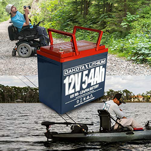 Dakota Lithium 12V 54Ah LiFePO4 Deep Cycle Battery 11 Year USA