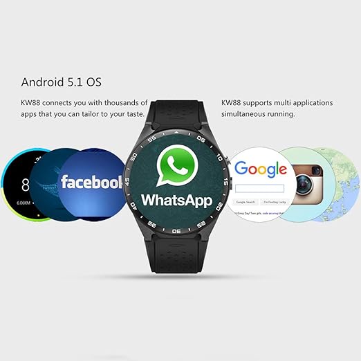 KJHG Smartwatch (GPS) para la Salud y la Forma física con ...