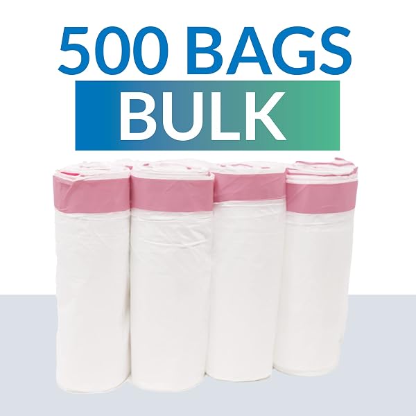 RELI. TALL KITCHEN DRAWSTRING TRASH BAGS 13 GALLON | 500 COUNT BULK | KITCHEN GARBAGE BAGS | WHITE | 13 GALLON – 16 GAL CAPACITY