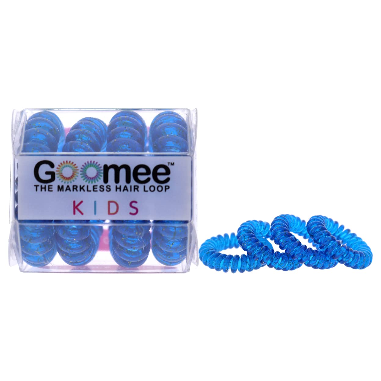 Goomee Kids The Markless Hair Loop Set - Stroke Of Midnight For Kids 4 Pc Hair Tie
