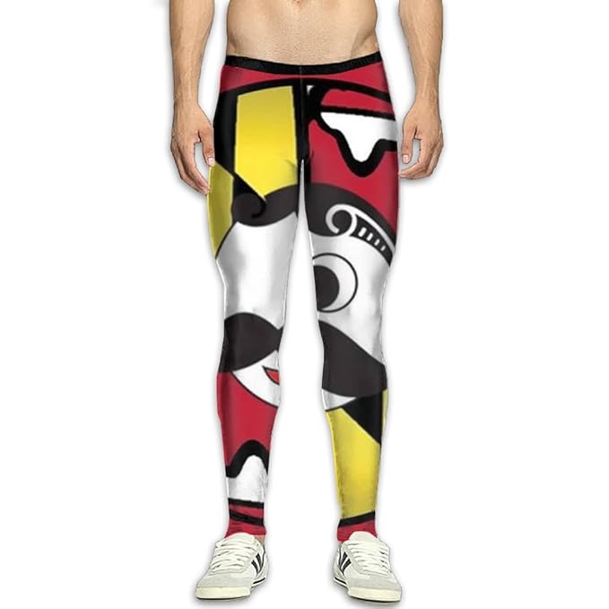 Virgo Maryland Flag Base Layer Compression Pantsrunning