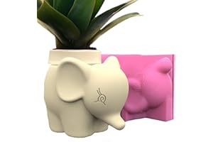 NINEXY Little Elephant Concrete Flower Pot Silicone Mold Succulent Planter Vase Pen Holder Cement Clay Mold Plaster Epoxy Resin Mould