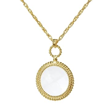 Amazon ルーペネックレス 3倍 拡大鏡 胸元 ペンダント シンプル