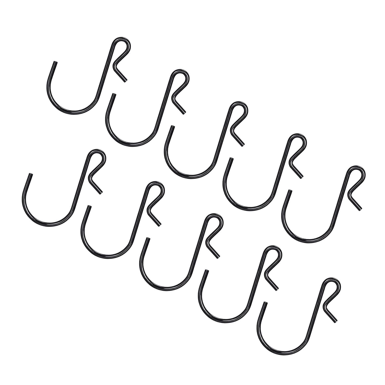 YOKIVE 30 Pcs S Hook, Metal Hanger Hanging DIY Crafts Lantern, Great for Kitchen, Home, Daily Use (Black, 1.8x1-Inch)