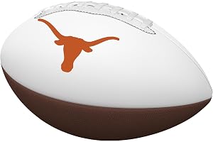 Logo Brands NCAA Official Size Autograph Football -Smooth White Panel for Nil Signatures, Display, or Nil Collecting NCAA Fan Memorabilia