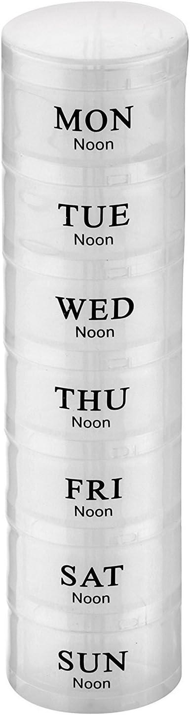 Miamour 1 Week 3 Times A Day Plastic Pill Box, White