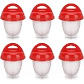 6-Piece Set Silicone Egg Poacher Cups,Hard Boiled Egg Cooker,Silicone Egg Cups,Egg Coddlers Sets With Lids,Hard Boiled Eggs,Boiled Eggs For Shell,Quickly Cook Delicious Boiled Eggs For Breakfast
