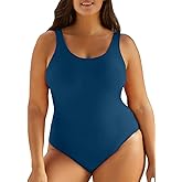 Eytino Plus Size Swimsuit for Women Back Crisscross Sports Tummy Control One Piece Bathing Suits(1X-5X)