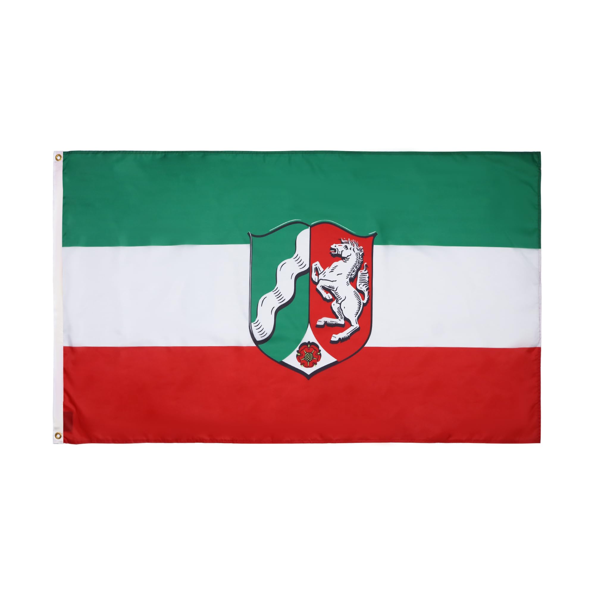 AZ FLAG - North Rhine-Westphalia Flag - 2x3 Ft - 100D Polyester Nordrhein-Westfalen Banner with Two Metal Grommets - Fade Resistant - Vivid Colors - 2' x 3' Feet - 90x60 Cm