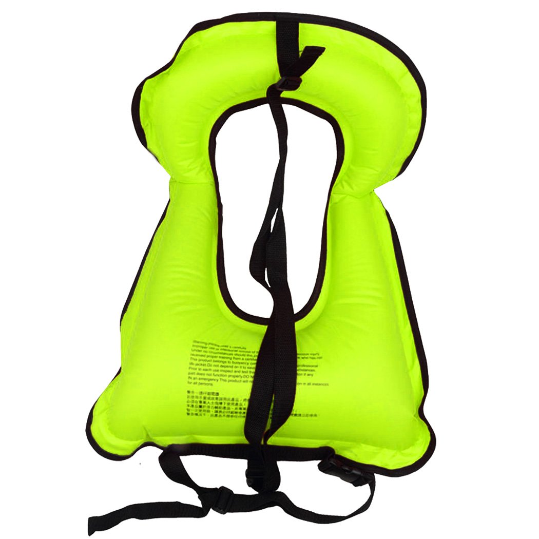 Lyuwpes Inflatable Snorkel Vest Adult Snorkeling Jackets Vests Free