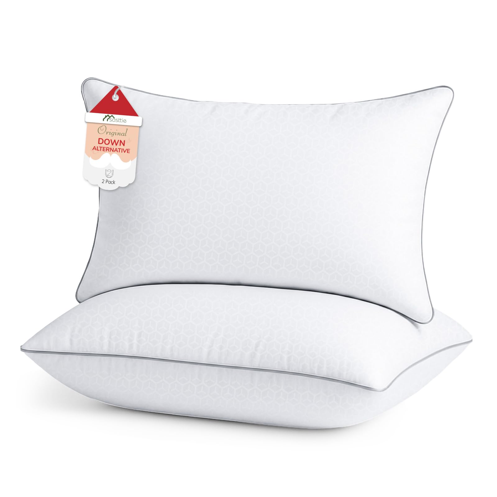 Photo 1 of ***SIMILAR PRODUCT// ONLY ONE*** King Size Pillow , Bed Pillows for Side, Back, and Stomach Sleepers - Oeko-Tex Certified Supportive Down Alternative Plump Filling - Hotel Quality and Machine Washable, 2 Pack