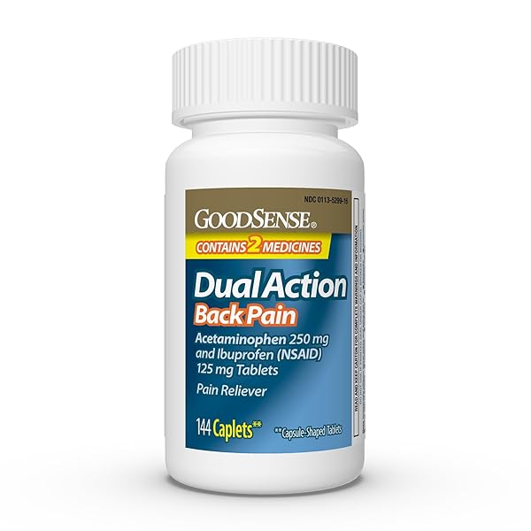 GOODSENSE DUAL ACTION ACETAMINOPHEN AND IBUPROFEN (NSAID) TABLETS, 250 MG/125 MG, BACK PAIN, 144 COUNT