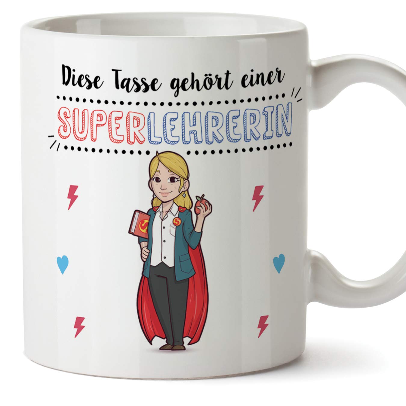 MUGFFINS Lehrerin Tasse/Becher/Mug Geschenk Schöne and lustige kaffetasse - Diese Tasse gehört Einer Super-Lehrerin - Keramik 350 ml